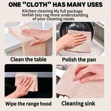 1m X 28cm Thickened Sponge Loofah Dishcloth, Strong Water Absorption, Effective Grease Removal, Customizable Length - Thickened | Highly Absorbent - View 6