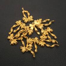 10pcs Antique Silver Bow Bowknot Alloy Charms Pendants For DIY Earrings Necklace Jewelry Making Accessories Valentines