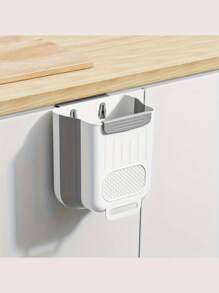 Cubo de basura plegable de plástico para cocina, cubo de basura para dormitorio, se puede colgar en la puerta del gabinete, caja de almacenamiento y clasificación de basura montada en la pared, cubo de basura de plástico que ahorra espacio, almacenamiento y organización convenientes, adecuado para espacios pequeños, diseño de cocina moderno, cubo de basura de cocina
