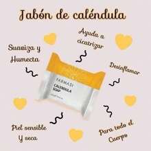 Jabón de caléndula FARMASI para piel seca y sensible - Amarillo - Ver 4