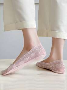 Lace Boat Socks That Don'T Fall Off Women's Socks That Absorb Sweat In Summer Invisible Boat Socks That Are Breathable In Spring And Summer Bottom Low Vamp Thin Socks - Multicolor - View 5