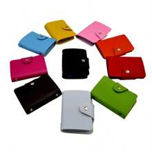 24 emplacements Porte-cartes, étui de poche de couleur unie simple, organisateur de cartes de crédit et d'identité pour hommes et femmes, porte-cartes , indispensables de voyage pour portefeuille de femme, mini portefeuille, porte-monnaie, porte-cartes