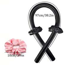 Set de 4 piezas para rizar el cabello sin calor: Diadema con varillas para rizar, horquillas con anillos para el cabello, lazos elásticos para el cabello, herramienta de peinado ondulado suave DIY para rizos en cabello medio a largo, rulos, rizos sin calor, rizado del cabello, productos y accesorios para el cabello para la peluquería, la belleza y los productos esenciales de viaje