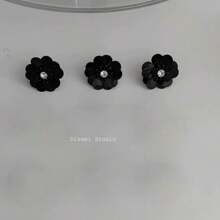 3pcs/Set Korean Ins Niche Fashionable Floral Shoe Clips, Pearls & Bowknot Decor For Sneakers
