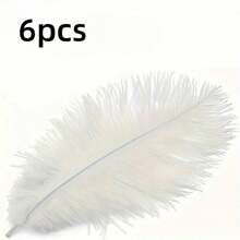 6pcs High-Quality Artificial Feather Room Decor, Wedding Decoration, Lightweight And Soft With Fine Texture,Fall Decor,Autumn