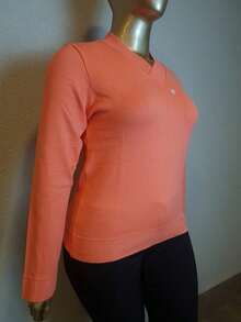 JEWELRY KNITS Women's Plus Size Cold Weather Blouse | Plus Size Elastane Blouse | Basic Plus Size - 珊瑚橙 - 查看 7