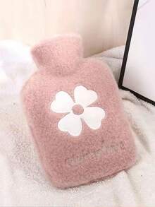 1pc 1000ml新款蓬松热敷腹部暖水袋PVC加厚家用可拆洗注水防爆热水袋三叶草形热水袋加厚冬季蓬松注水袋暖女生经期腹部PVC暖水袋注水暖手袋 - 彩色 - 查看 3