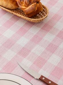 1 pièce Nappe à carreaux avec glands, nappe de style bohème en tissu type lin, convient pour la cuisine, la salle à manger, le pique-nique