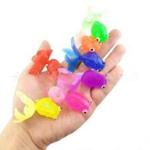 Ensemble de 11 pièces Piscine interactive portative pliable pour animaux de compagnie avec jouets de poisson, jouets de poisson de couleur aléatoire convenant aux chats et aux chiens toute l'année