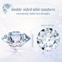 1/5/10 Stücke/Set Acryl Hochzeitsdekoration Diamant Sitzclip, Kunststoffkristall Nummernkarten Halter, Bankett Platzkarten Halter, Diamant Visitenkarten Halter