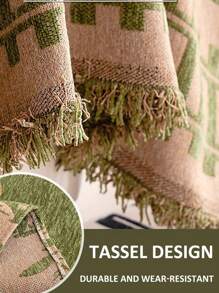 1 pièce Couverture de sofa en chenille, motif feuille bohème, doux, adapté aux animaux de compagnie, lavable en machine, 100% polyester, avec housse de protection de sofa pour chambre à coucher, salon, décoration de maison, housse de sofa, housse de canapé, décoration de salon, décoration de pièce