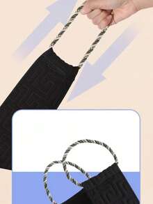 1pc Exfoliating Bath Towel, Double-Sided Scrub Strips, Suitable For Deep Cleansing And Massage (Random Color And Pattern) Back To School - Multicolor - View 9