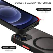 Hadaasi 1 buah Casing Ponsel Tipis Anti-Jatuh Magnetik Warna Pink Muda dengan Sentuhan Lembut, Akrilik Matte + TPU, Pelindung Lensa Kamera Tepi Lembut, Perlindungan Penuh, Anti-Jatuh, MagSafe, Pengisian Daya Nirkabel, Tahan Gores, Kompatibel dengan iPhone 16 Pro/16 Pro Max/16 Plus/16/15 Pro/15 Pro Max/15 Plus/15/14 Pro/14 Pro Max/14 Plus/14/13 Pro/13 Pro Max/13/12 Pro/12 Pro Max/12/11 Pro Max/11/11 Pro/XS Max/XR/XS/X - Baby Pink - View 6