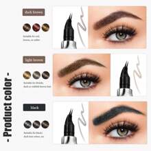 Micro-Fork Tips Microblading Eyebrow Pencil Long-Lasting All Day Waterproof Non-Fading Simulate Natural Eyebrows Liquid Brow Pen