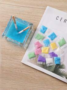 100/60/30pcs Random Color Cigarette Ashtrays With Ashtray Sand, Portable Ashtray For Quickly Extinguishing Cigarettes And Reducing Ash Rise, Suitable For Outdoor, Home, Office, Restaurant, Dorm, Bar, Car, Hotel