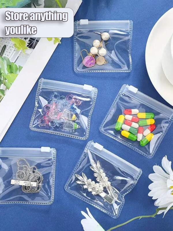 10 قطعة/20 قطعة حقيبة طبية صغيرة محمولة محكمة الإغلاق، محكمة الإغلاق ومقاومة للماء، يمكن تخزين الخواتم والقلائد، حاوية أدوية للسفر، حقيبة أدوية محكمة الإغلاف ذاتيًا، حقيبة تخزين محمولة أساسية للخروج، لا تشغل مساحة، حقيبة أدوية قابلة لإعادة الاستخدام