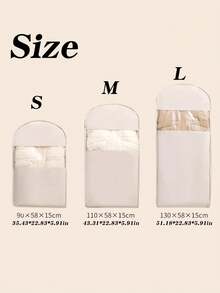 1 件全新绗缝防尘罩，带观察窗的服装收纳袋，节省衣柜空间，采用加厚材料制成