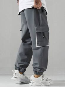 1pc Men's Summer Fashion Cargo Pants, Casual Loose Harem Style Streetwear Ankle-Tied Jogger Pants