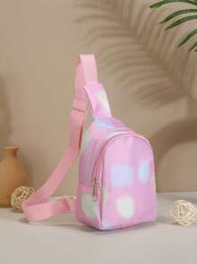 1 pieza Mini bolsa de pecho cruzada, monedero, de cierre con cremallera, con lindos diseños de unicornio/sirena/dinosaurio/espacio, ideal para uso diario