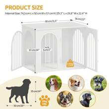 Hundekäfig Möbel, 80cm Hundebox für Zuhause, 3 Türen, Bogentür, Moderne Hundebox Indoor für Hunde, Beistelltisch, Hundekäfig Hochbelastbar, 56 x 80 x 61 cm