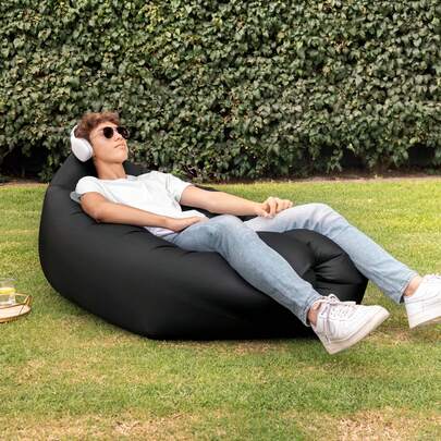 ¡Puff Inflable color negro ideal para llevarlo a todos lados!  Beautty home.