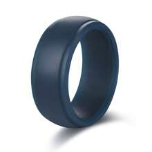4 Packs Men's Silicone Rings Wedding Band Rubber Ring Fit Size 7-14, Comfortable, Durable & Stylish For Active Lifestyles 8mm Wide 2mm Thick