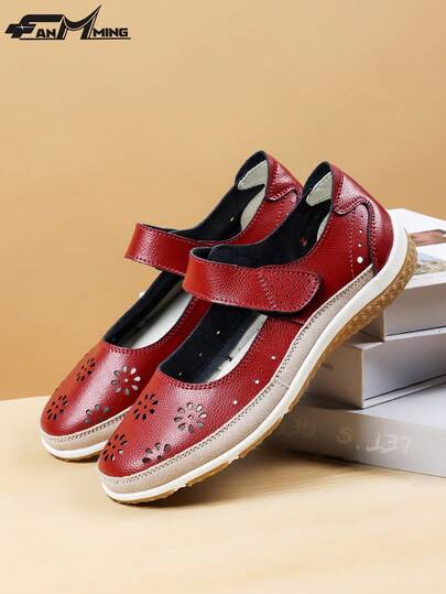 Women's Mary Jane Flat Shoes, Breathable Lightweight Comfortable Orthotic Casual Walking Shoes