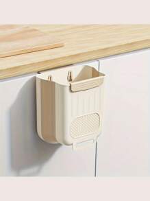 Cubo de basura plegable de plástico para cocina, cubo de basura para dormitorio, se puede colgar en la puerta del gabinete, caja de almacenamiento y clasificación de basura montada en la pared, cubo de basura de plástico que ahorra espacio, almacenamiento y organización convenientes, adecuado para espacios pequeños, diseño de cocina moderno, cubo de basura de cocina