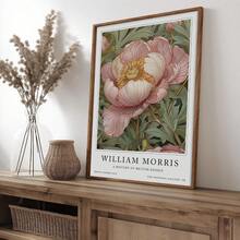 1 件 William Morris 海报、粉色花卉印刷品、复古花卉印刷品、展览海报、植物印刷品、花卉艺术品、William Morris 礼品、灵感现代帆布艺术印刷品 - 适用于客厅和卧室的无框墙壁装饰 - 彩色 - 查看 9