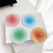 1 件创意杯垫，颜色渐变圆形亚克力隔热杯垫，摄影装饰道具，家居和厨房配件，家居装饰