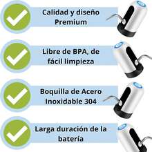 dispensador de agua,Bomba Eléctrica para Garrafón 20L - Automática de Alta Presión, Silenciosa y Portátil para Casa/Oficina/Negocio,Dispensador eléctrico de agua - Negro - Ver 8