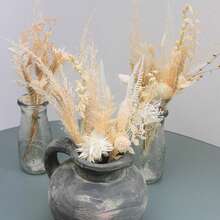 Ramo de flores secas de estilo bohemio natural en miniatura, arreglo de flores secas, ramo floral hecho a mano, flores para bodas, decoración del hogar, decoración de pared, regalo para el hogar, decoración de otoño