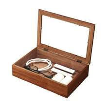 1 PC Desktop Mini Storage Box, Cosmetics, Decorative Items, Jewelry - Popular Decoration Organizer, Small Item Storage Box With Lid - Retro color - View 3