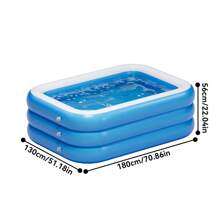 Large Summer Water Entertainment Pool With Ball Pit, Multi-Function Outdoor Portable Pool, Durable PVC, Foldable Home Party Pool