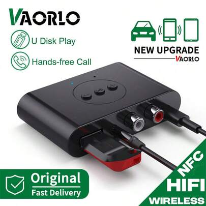 Bluetooth 5.2 Audio Receiver U Disk RCA 3.5mm 3.5 AUX Jack Stereo Music Wireless Adapter With Mic For Car Kit Speaker Amplifier