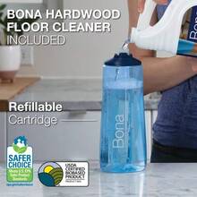 Bona Wood Floor Mop Starter Kit - 1 Spray Mop, 1 Reusable Microfiber Mopping Pad, 1 Refillable Wood Floor Cleaner Liquid - 1 - Xem 3