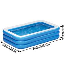 Large Summer Water Entertainment Pool With Ball Pit, Multi-Function Outdoor Portable Pool, Durable PVC, Foldable Home Party Pool