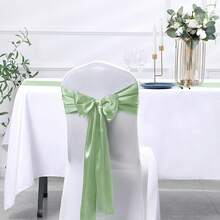 12pcs Elegant Satin Butterfly Chair Sash Bow - Suitable For Weddings, Banquets, Parties, Hotel Events, Home Decor, Multi-Purpose - Multicolor - View 5