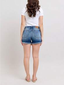 2 Button Destroyed Dad Shorts