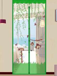 1 Pc Magnetic Mesh Curtain, Anti-Mosquito Bedroom Divider, Wind Proof Fly Proof Screen Door, Self-Adhesive Magnetic Soft Screen For Summer, Essential Home Protection Product - Multicolor - View 2