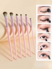 6支装软毛眼部化妆刷套装，适用于眼影晕染、烟熏妆、眼线和眼部细节描绘，非常适合初学者。套装包含：化妆刷套装、化妆刷套装、全套化妆工具、化妆刷套装、化妆礼品套装、套装、赠品、专业化妆刷、全套化妆工具。 - 彩色 - 查看 11