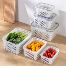 Kit 3 potes Organizadores Geladeira Organizador Alimentos Vegetais Cozinha