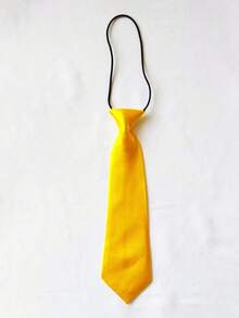 Children's Fashionable Solid Color Pre-Tied Necktie, Children's School Performance Stage Party Wear, Zipper Elastic Neckband Tie Suitable For 3-16 Years Old Kids Daily And Holiday Occasions