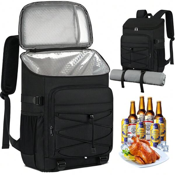 Kühlrucksack 30L Wasserdichten Kühltasche Rucksack Groß Isolierte Kühltasche Thermo Lunchtasche für Camping Outdoor Reisen BBQ Wandern