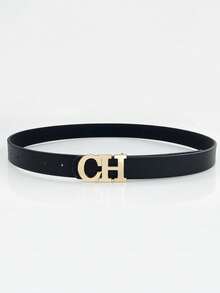 Ceinture pour femmes avec boucle dorée CH - Accessoire polyvalent convenant aux jeans, robes, tenues décontractées et streetwear | Convient pour le travail, les fêtes, les mariages et plus encore en été, à l'école, à l'automne, en automne, pour Halloween - CH - Voir 6