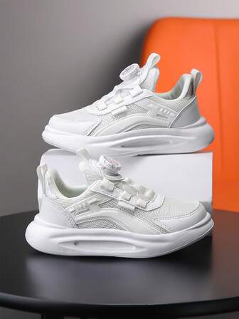 New Teen' Fashion Casual Breathable Mesh Low-Top Thick-Sole Sneakers, Big Teen Anti-Slip Running Shoes Trainers, Suitable For Outdoor Activities And Daily Wear