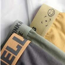 10pcs/Lot Men's Underwear Boxer Briefs, Solid Color Comfortable Casual Underwear