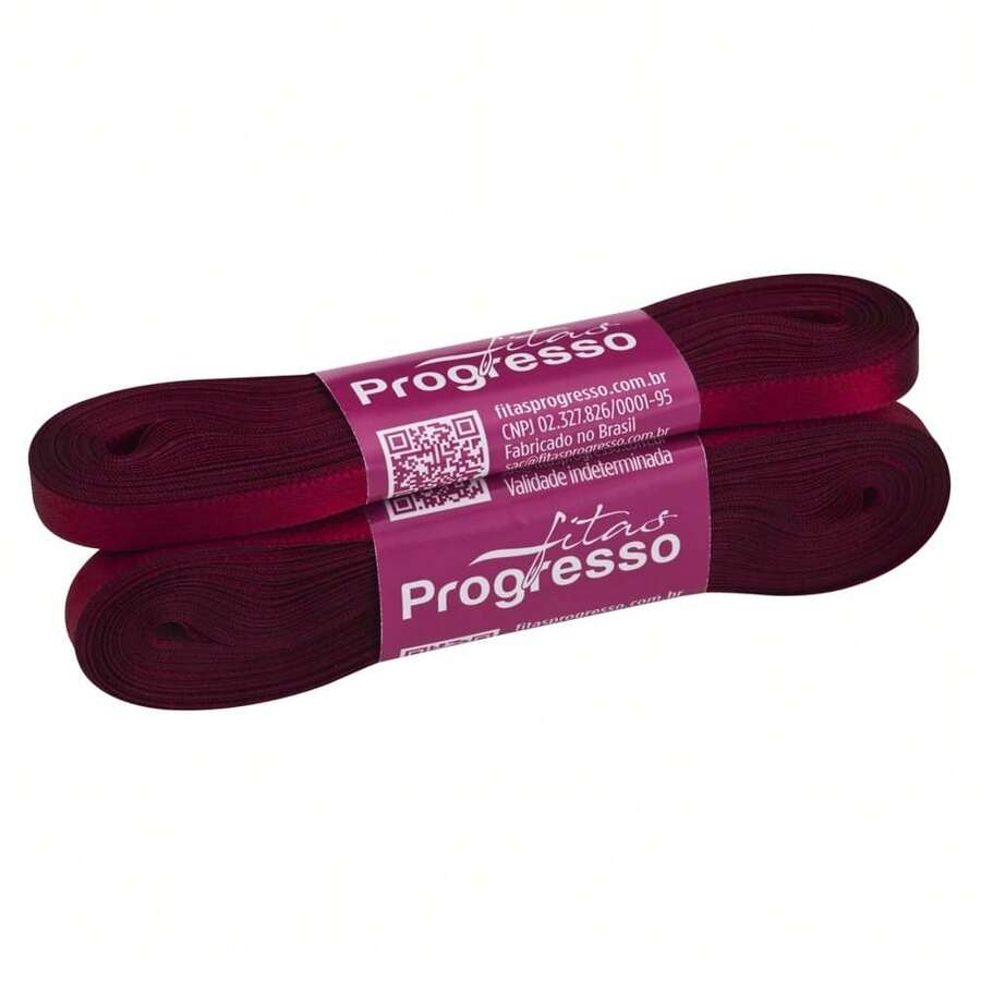 Satin Ribbon 7mm Wide In 10m Piece - Wine (color 1355) - View 1