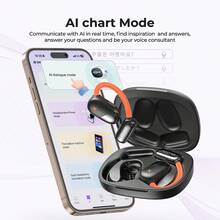 ERAZER XF33 AI Ear Hanging Open Night Running Night Light Earphones, Heavy Bass Earphones, High Definition Sound Quality, Long Endurance Working Battery Life, Suitable For Running, Sports, And Cycling - Đen XF33 AI - Xem 6