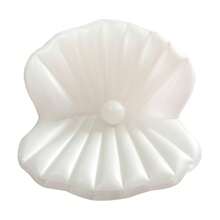 1pc Inflatable Pearl Shell Floating Swimming Pool Lounger, PVC Thick Material Outdoor Leisure Pool Party Bed